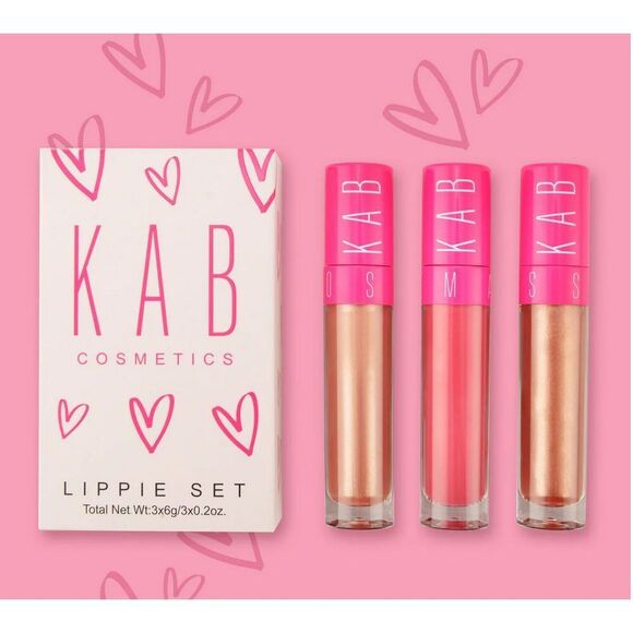 KAB Cosmetics Want a Kiss Lip Trio Lippie Set SOLD OUT - Picture 1 of 4